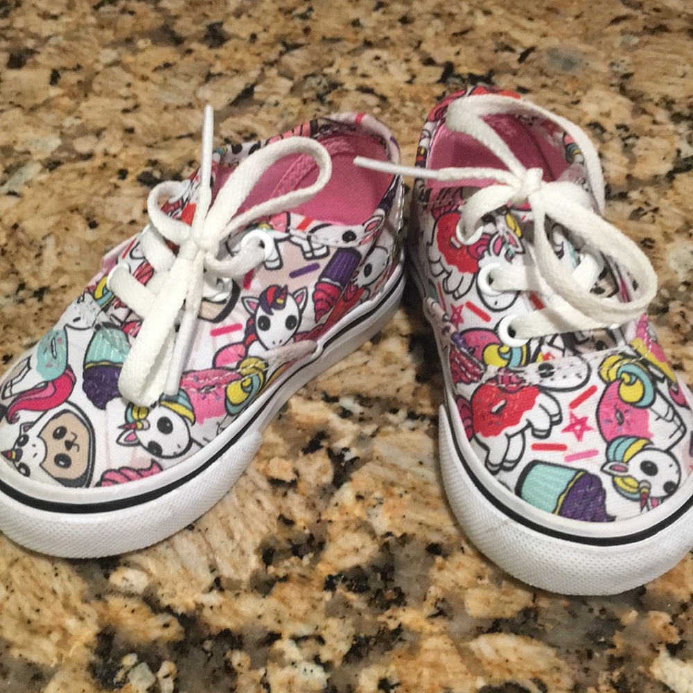 Never Worn Vans Size 4 toddler unicorn print